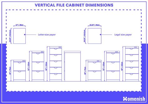 letter size file cabinet dimensions